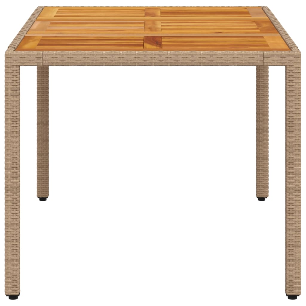 Havebord Polyrattan Og Massivt Akacietræ - Billede 6