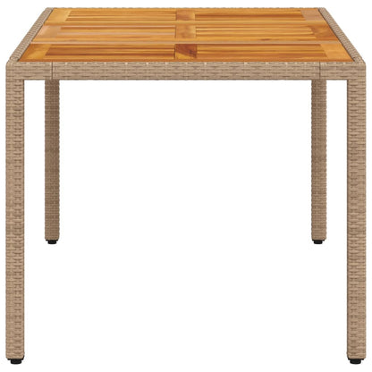 Havebord Polyrattan Og Massivt Akacietræ - Billede 6