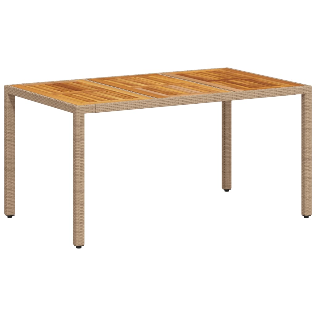 Havebord Polyrattan Og Massivt Akacietræ - Billede 7