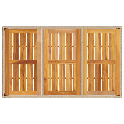 Havebord Polyrattan Og Massivt Akacietræ - Billede 8