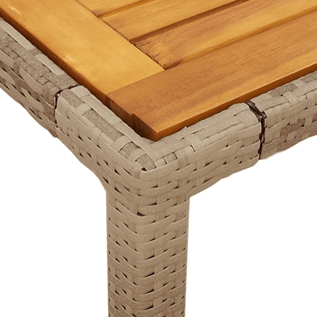 Havebord Polyrattan Og Massivt Akacietræ - Billede 9