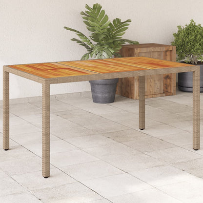 Havebord Polyrattan Og Massivt Akacietræ - Hovedbillede