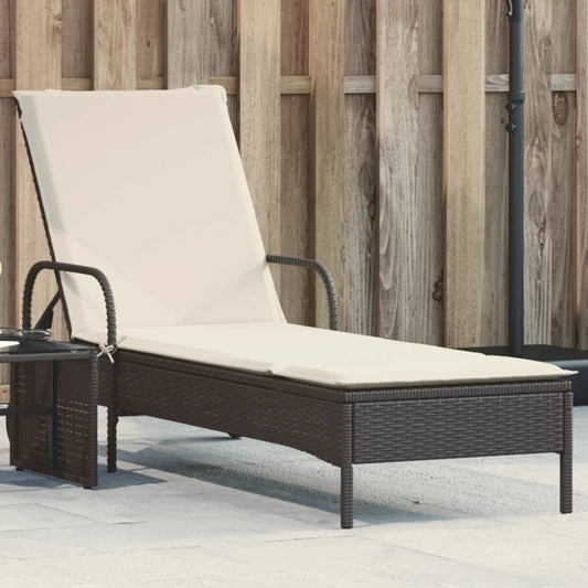 Liggestol Med Hjul Og Hynde Polyrattan