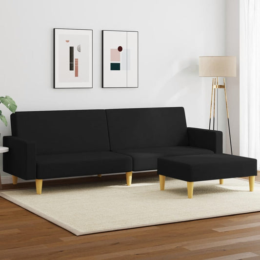 2-Personers Sovesofa Med Fodskammel Stof Stof