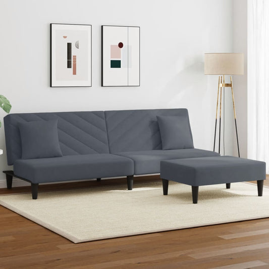 Sofasæt 2 Dele Med Puder Velour