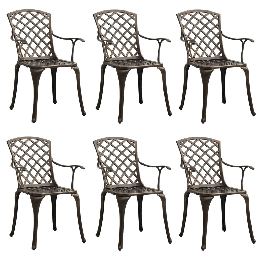 Havestole 6 Stk. Støbt Aluminium - Billede 2