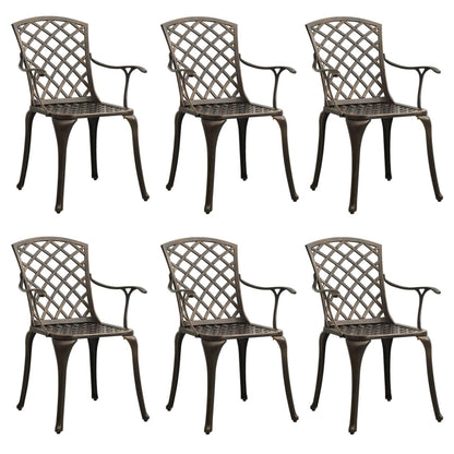 Havestole 6 Stk. Støbt Aluminium - Billede 2