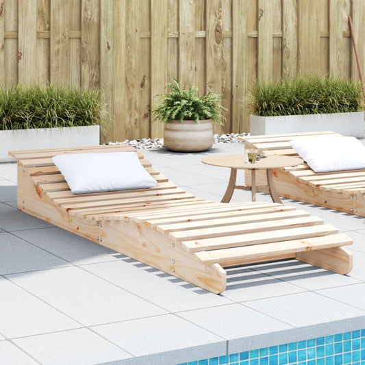 Liggestol 205X70X31,5 Cm Massivt Fyrretræ
