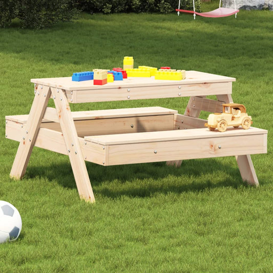 Picnicbord Til Børn 88X97X52 Cm Massivt Fyrretræ