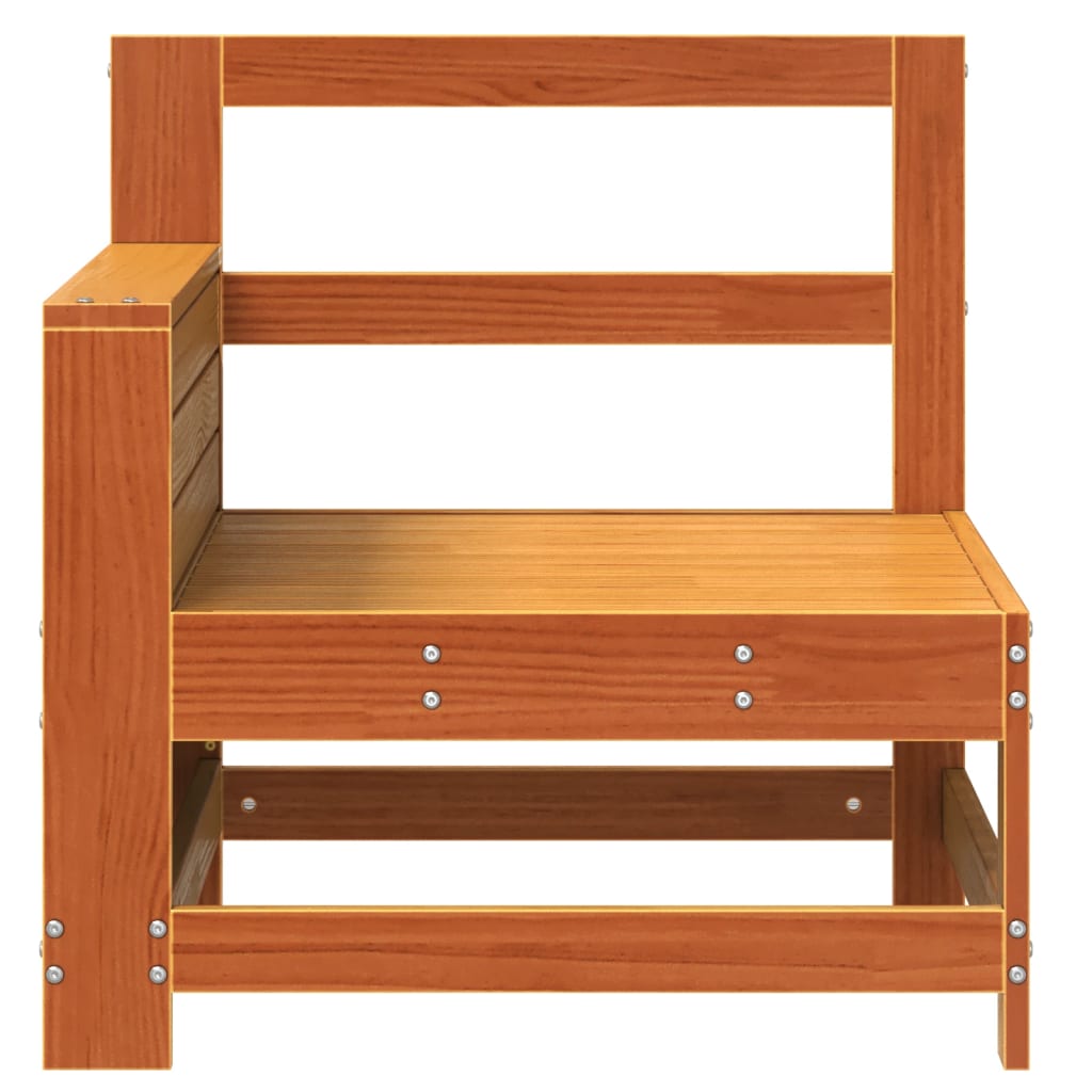 Sofamodul Med Armlæn Og Sidebord Massivt Fyrretræ - Billede 4