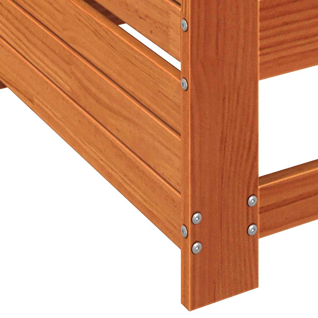 Sofamodul Med Armlæn Og Sidebord Massivt Fyrretræ - Billede 8