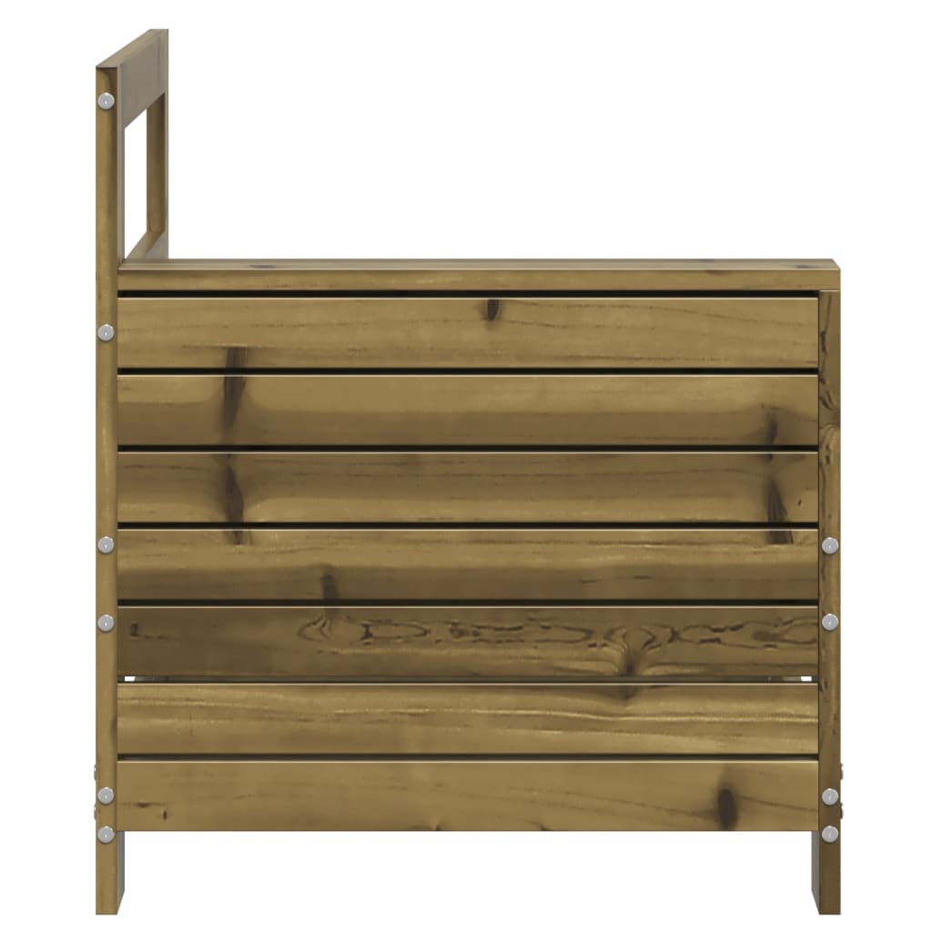 Sofamodul Med Armlæn 69x62x70,5 Cm Massivt Fyrretræ