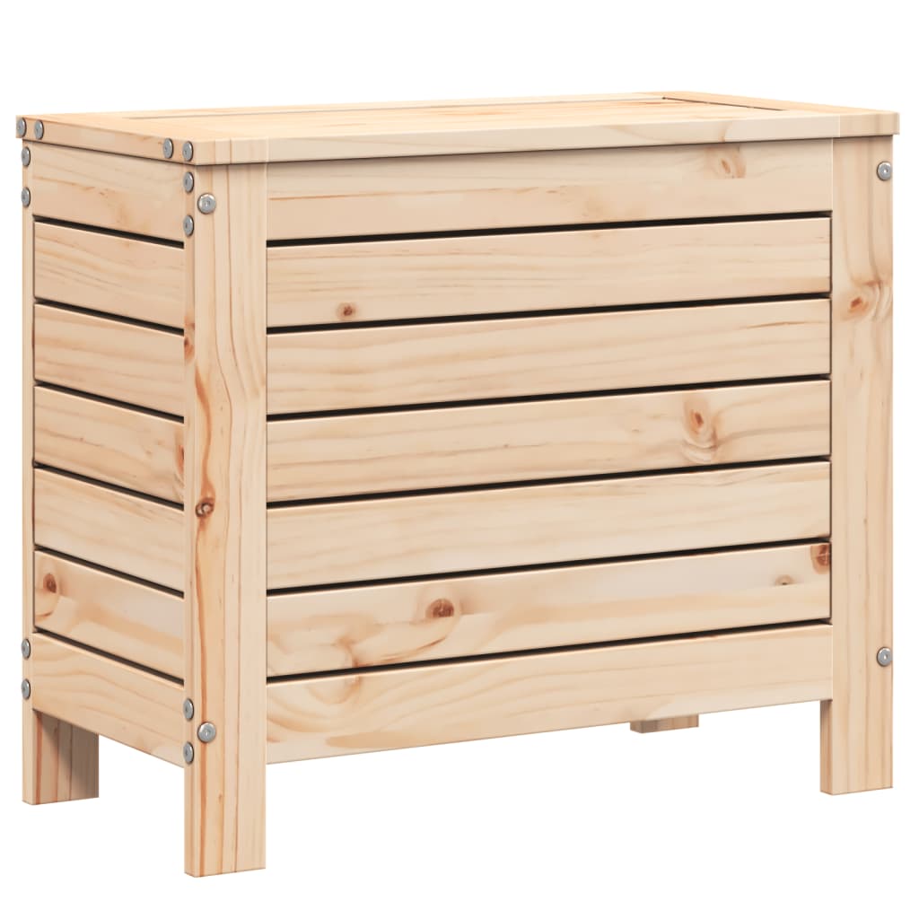 Haveskammel Med Opbevaring 62x31,5x52 Cm Massivt Fyrretræ