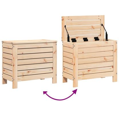 Haveskammel Med Opbevaring 62x31,5x52 Cm Massivt Fyrretræ