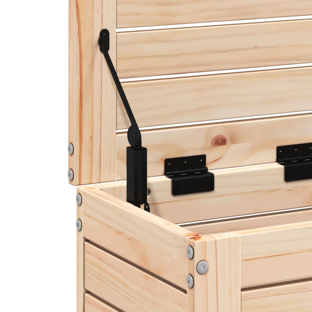 Haveskammel 62x31,5x52 Cm Massivt Fyrretræ - Billede 8