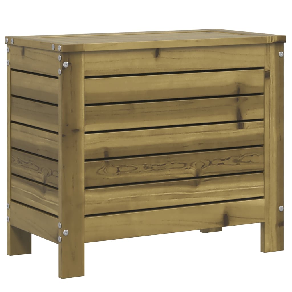 Haveskammel Med Opbevaring 62x31,5x52 Cm Massivt Fyrretræ