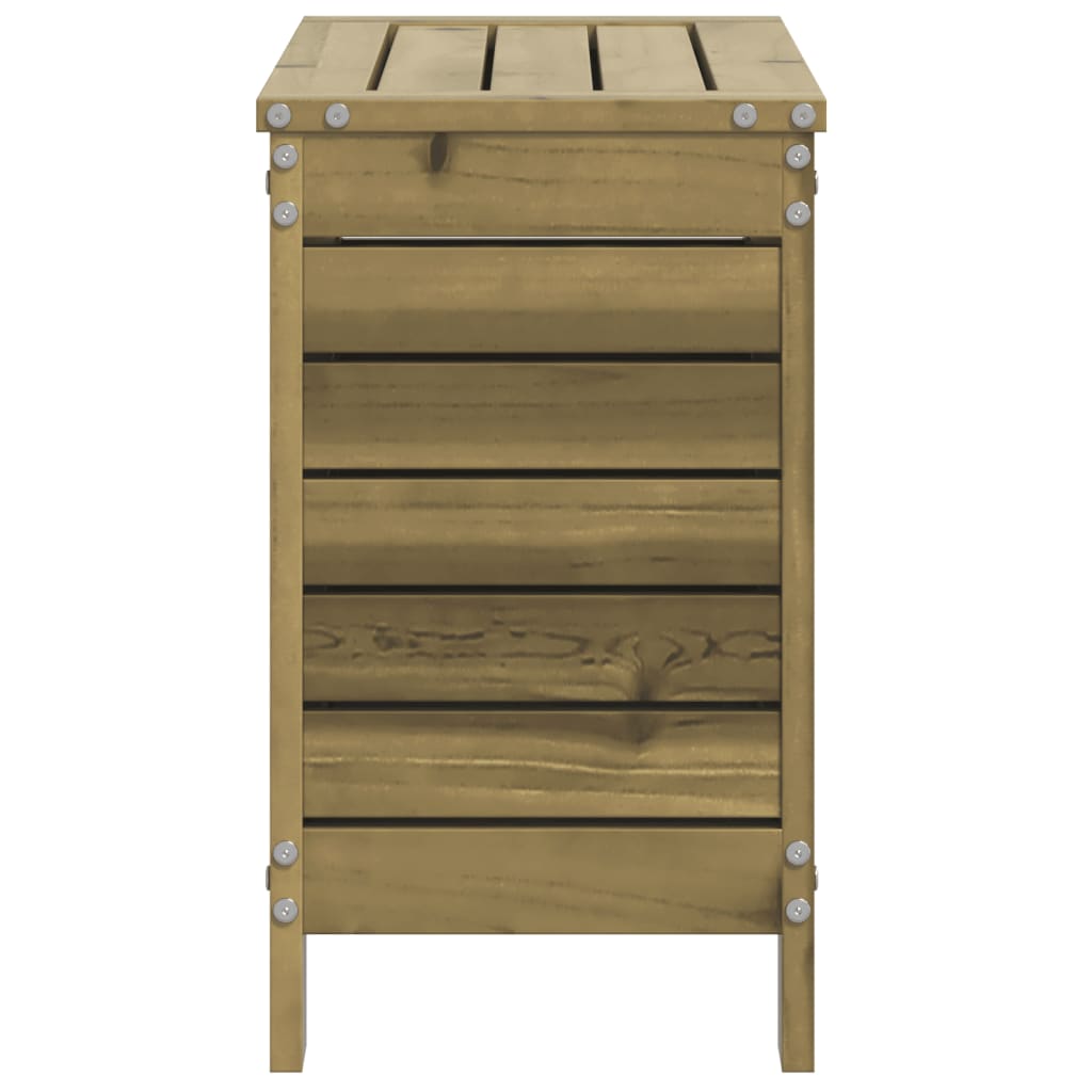Haveskammel Med Opbevaring 62x31,5x52 Cm Massivt Fyrretræ