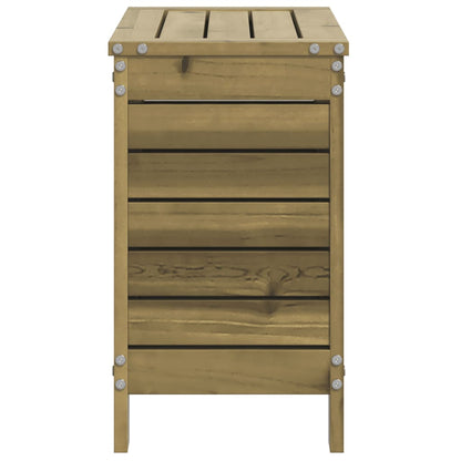 Haveskammel Med Opbevaring 62x31,5x52 Cm Massivt Fyrretræ