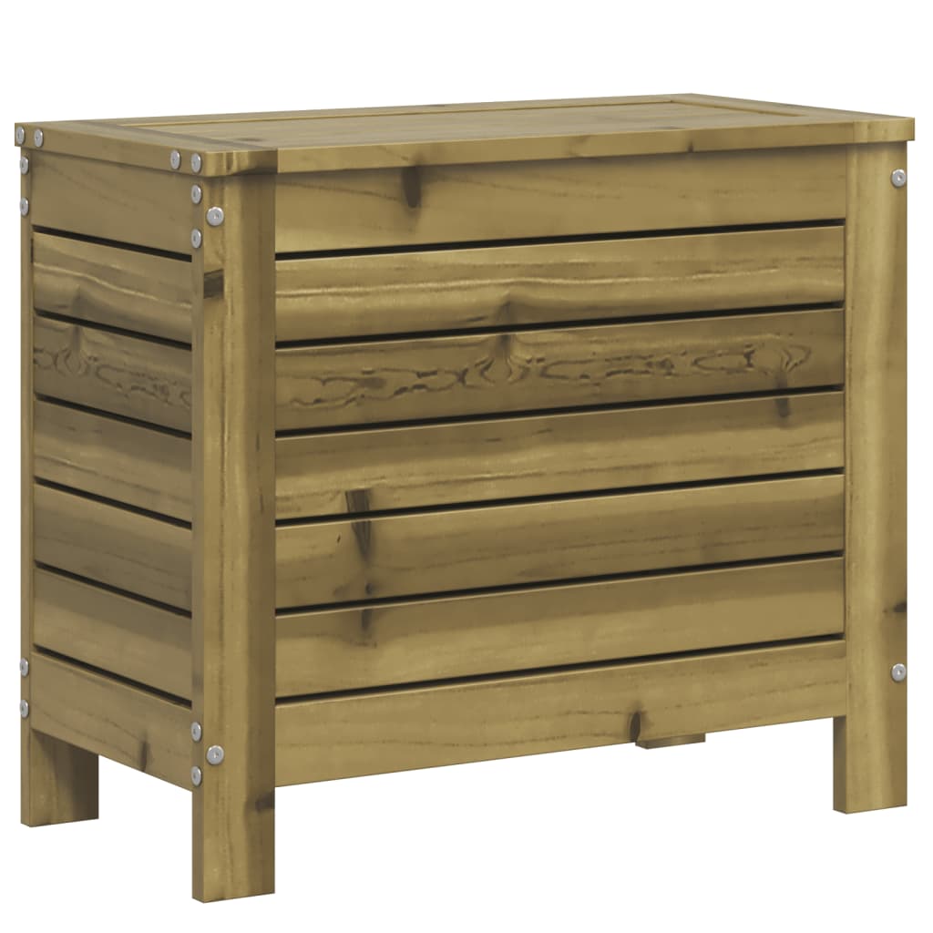 Haveskammel Med Opbevaring 62x31,5x52 Cm Massivt Fyrretræ