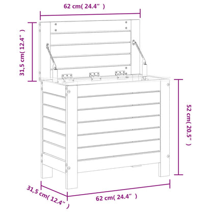 Haveskammel 62x31,5x52 Cm Imprægneret Fyrretræ - Billede 10