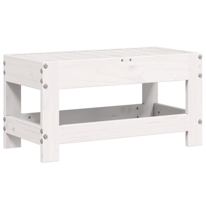 Haveskammel 62x30x52 Cm Massivt Fyrretræ Hvid - Billede 6