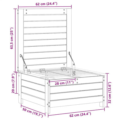 Haveskammel 62x63,5x32 Cm Imprægneret Fyrretræ - Billede 10