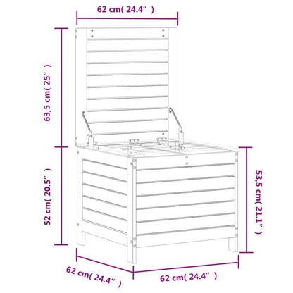 Haveskammel 62x63,5x53,5 Cm Massivt Fyrretræ