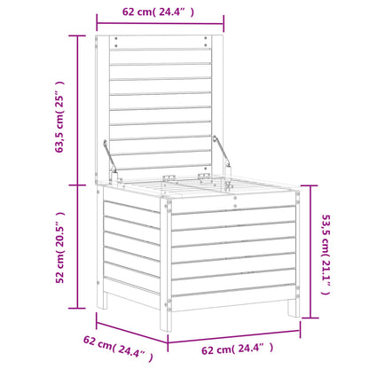Haveskammel 62x63,5x53,5 Cm Massivt Fyrretræ