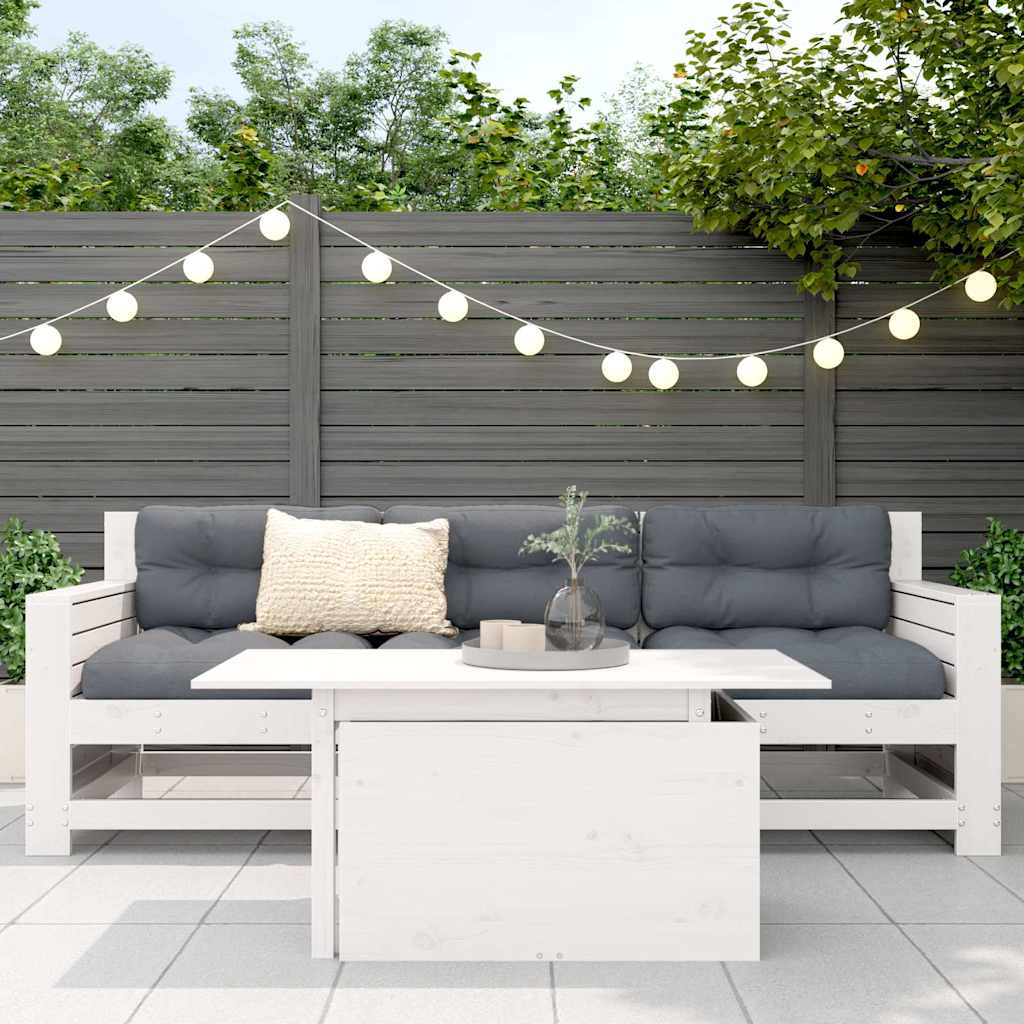 Havebord 100x50x75 Cm Massivt Fyrretræ Hvid - Billede 3