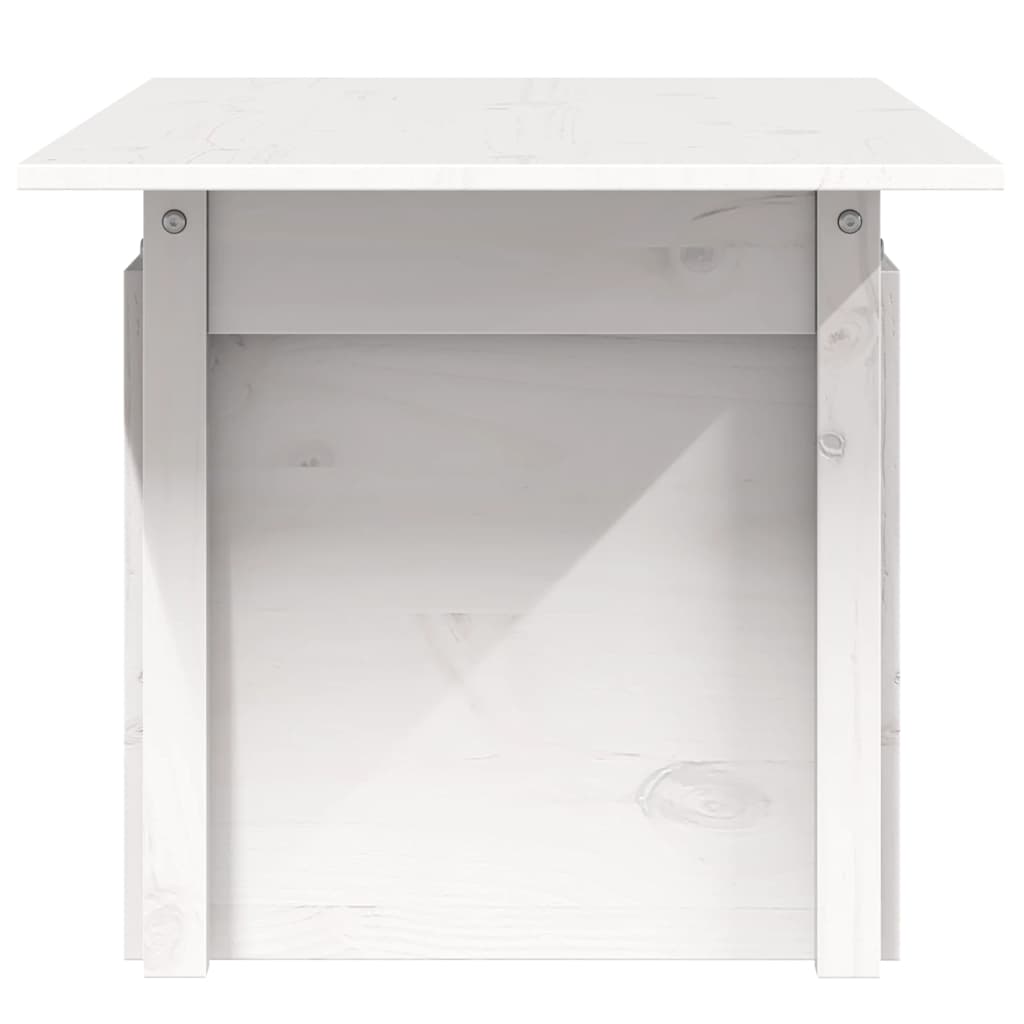 Havebord 100x50x75 Cm Massivt Fyrretræ Hvid - Billede 6