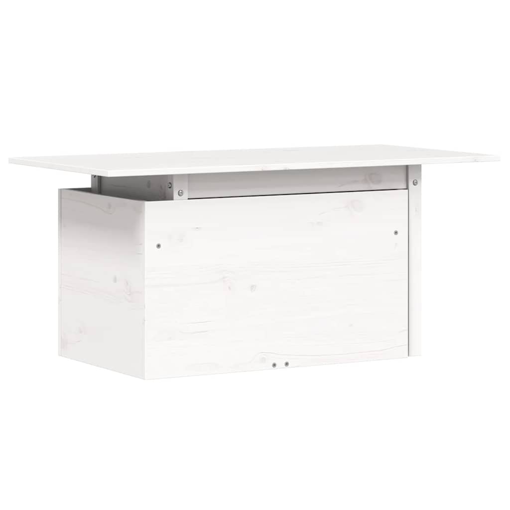 Havebord 100x50x75 Cm Massivt Fyrretræ Hvid - Billede 7