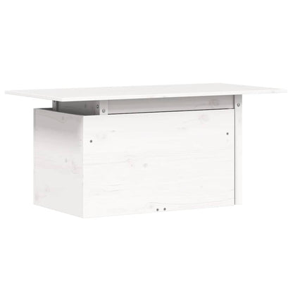 Havebord 100x50x75 Cm Massivt Fyrretræ Hvid - Billede 7