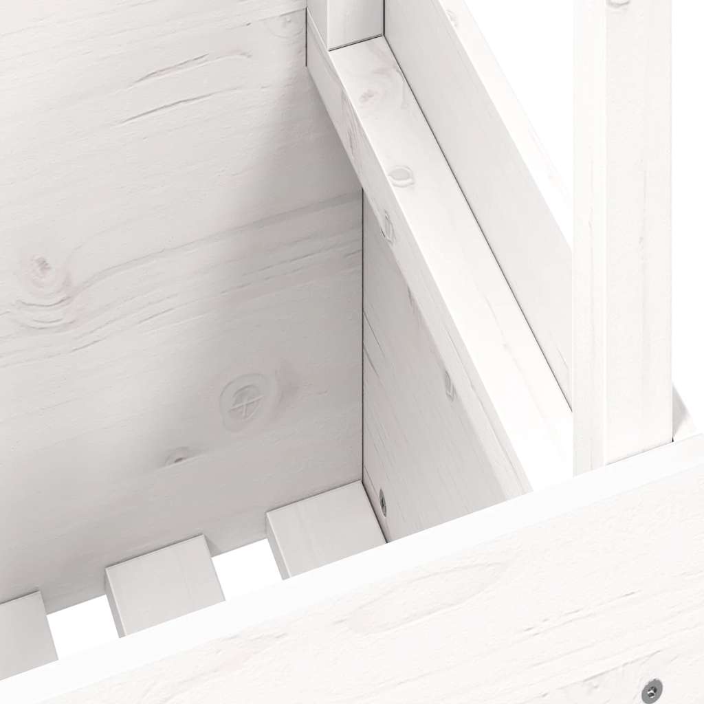 Havebord 100x50x75 Cm Massivt Fyrretræ Hvid - Billede 9