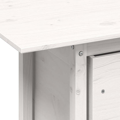 Havebord 100x50x75 Cm Massivt Fyrretræ Hvid - Billede 10