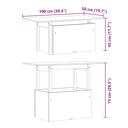 Havebord 100x50x75 Cm Massivt Fyrretræ