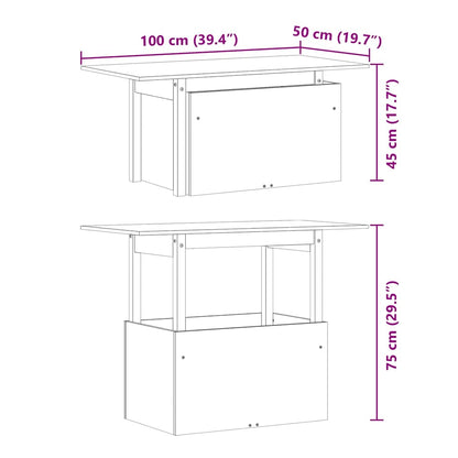Havebord 100x50x75 Cm Massivt Fyrretræ