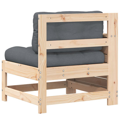 Hjørnesofa Med Sidebord Til Haven Med Hynde Massivt Fyrretræ
