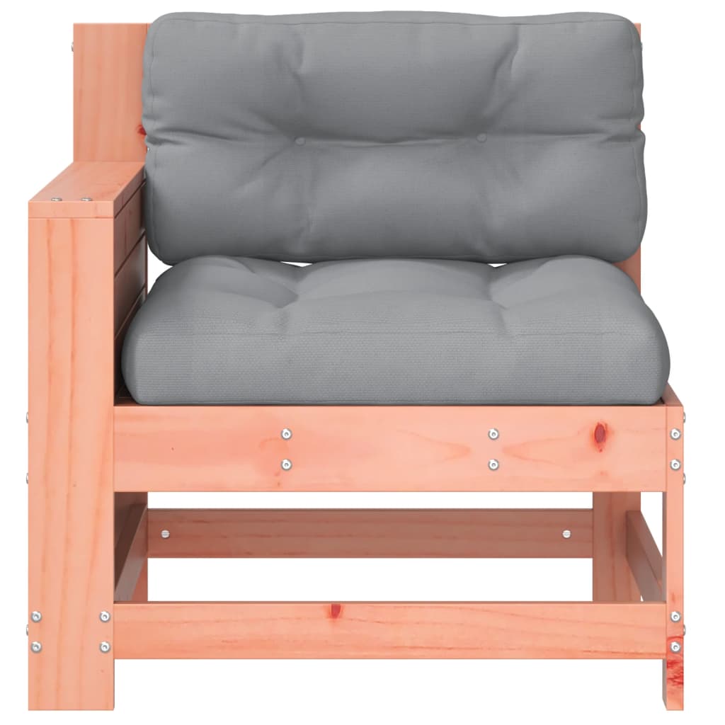 Hjørnesofa Med Sidebord Til Haven Med Hynde Massivt Fyrretræ