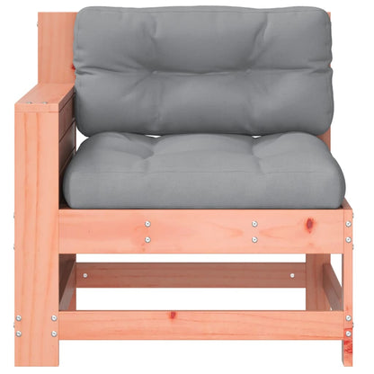 Hjørnesofa Med Sidebord Til Haven Med Hynde Massivt Fyrretræ