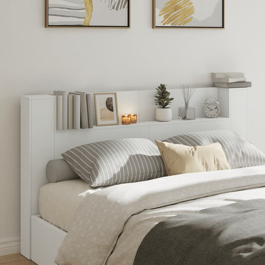 Sengegavl Med Opbevaring Og Led-Lys 180X16,5X103,5 Cm