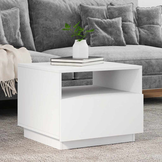 Sofabord Med Led-Lys 50X49X40 Cm