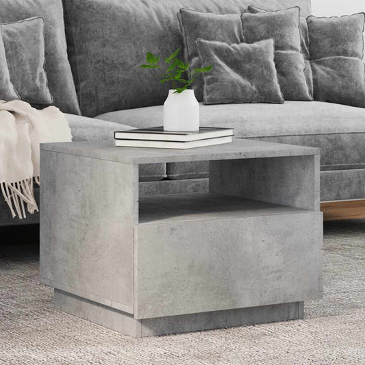 Sofabord Med Led-Lys 50X49X40 Cm