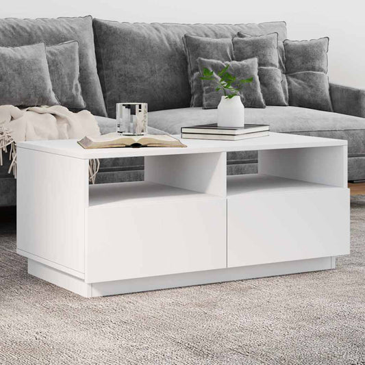 Sofabord Med Led-Lys 90X49X40 Cm