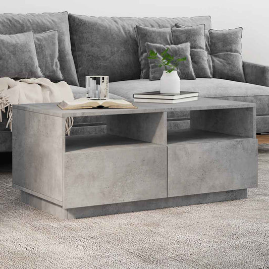 Sofabord Med Led-Lys 90X49X40 Cm