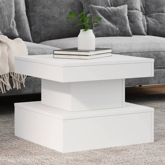 Sofabord Med Led-Lys 50X50X40 Cm