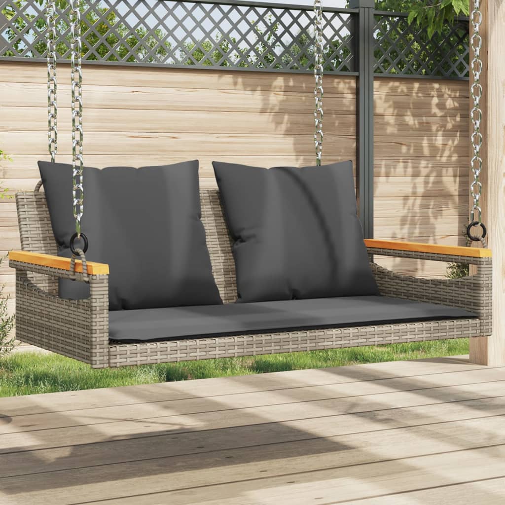 Gyngebænk Med Hynder Polyrattan - Variant 368147