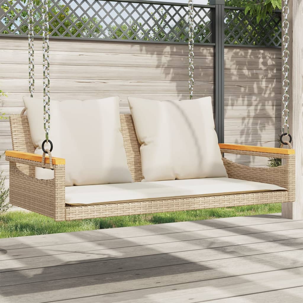 Havebænk Med Hynder Polyrattan - Variant 368148