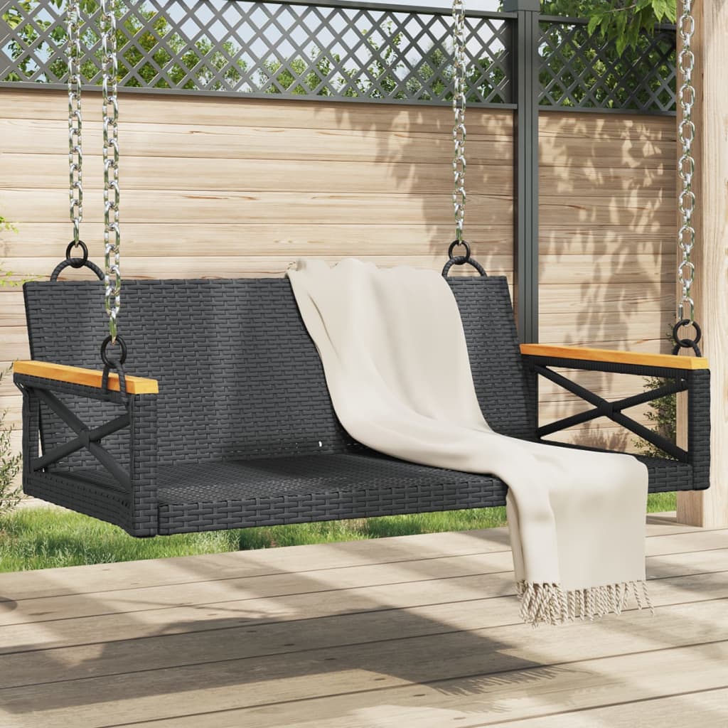 Havebænk Med Hynder Polyrattan - Kryds Design