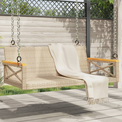 Havebænk Med Hynder Polyrattan - Kryds Design