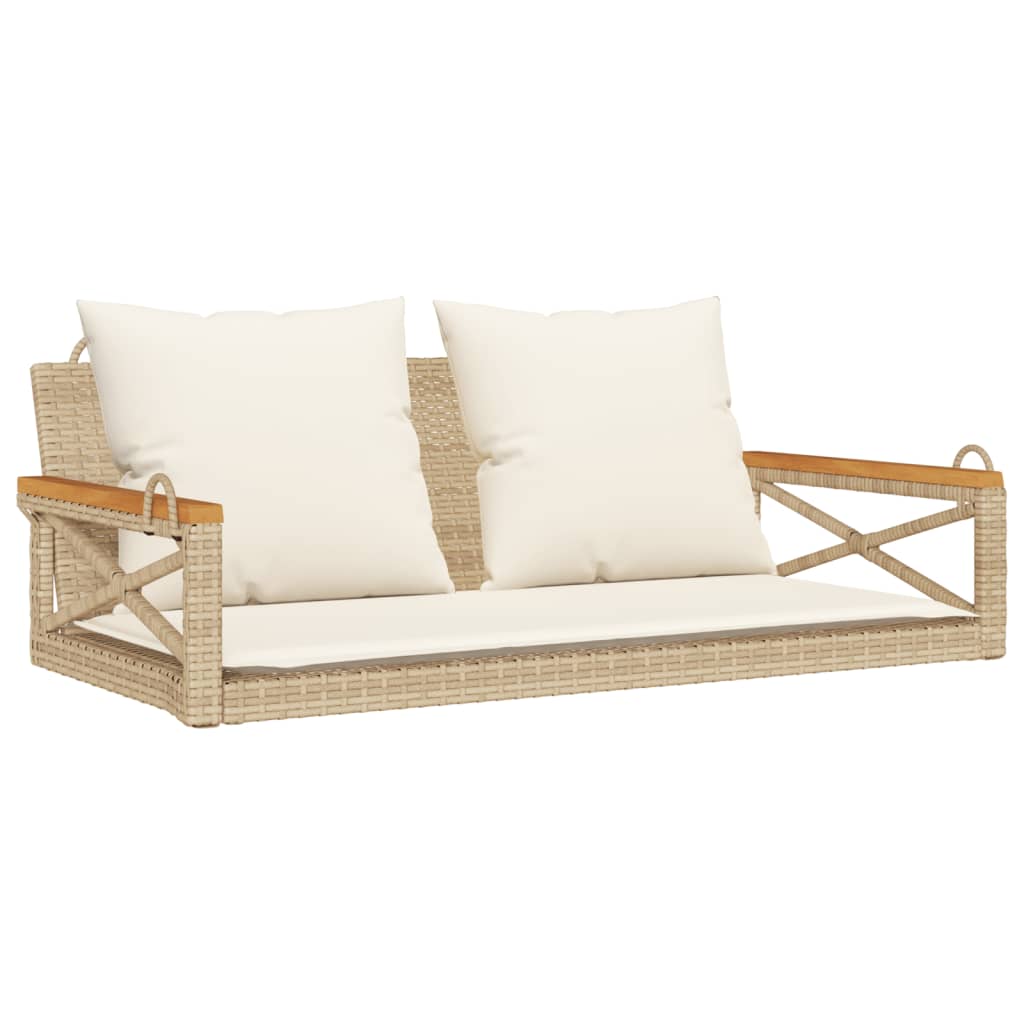 Havebænk Med Hynder Polyrattan - Billede 2
